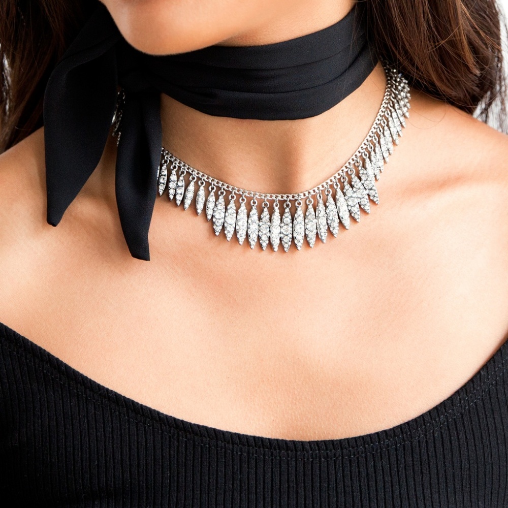Lumière Necklace + Chiffon Scarf Set